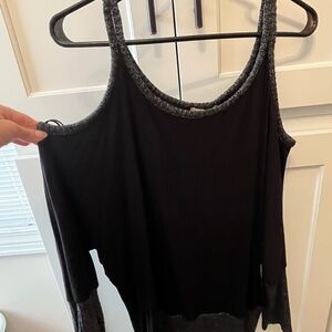 Crescent Black and Gray Tank Top